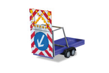 Herpa 052368-003 - H0 - Verkehrssicherungssanhänger - ultramarinblau